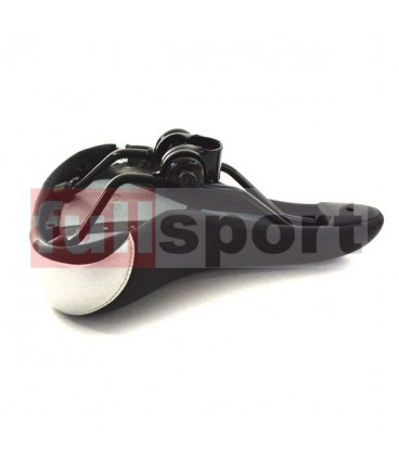 740-8077 Sella de Luxe Nera/Grigia con scritta STAR TRAC Posteriore Rilievo Grigia