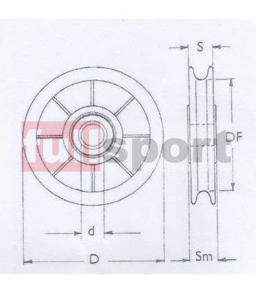 FS113- CARRUCOLE IN NYLON CON CUSCINETTO