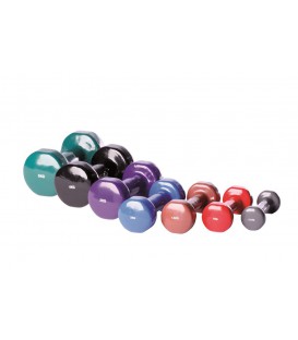 LMX1150.015 MARONE 1,5kg - MANUBRI GOMMATI PER AEROBICA 