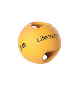 LMX1250.6 GIALLA 6kg - PALLA MEDICA CON MANIGLIE 